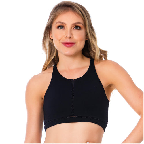 FLEXMEE 902035 Racerback Black Sports Bra for Women